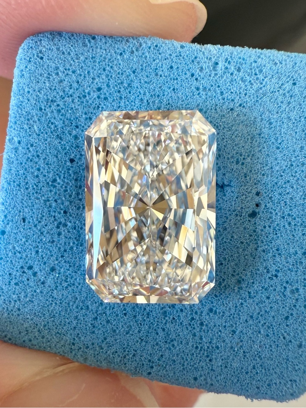 3.52 carat Radiant cut Lab Grown Diamond IGI certified